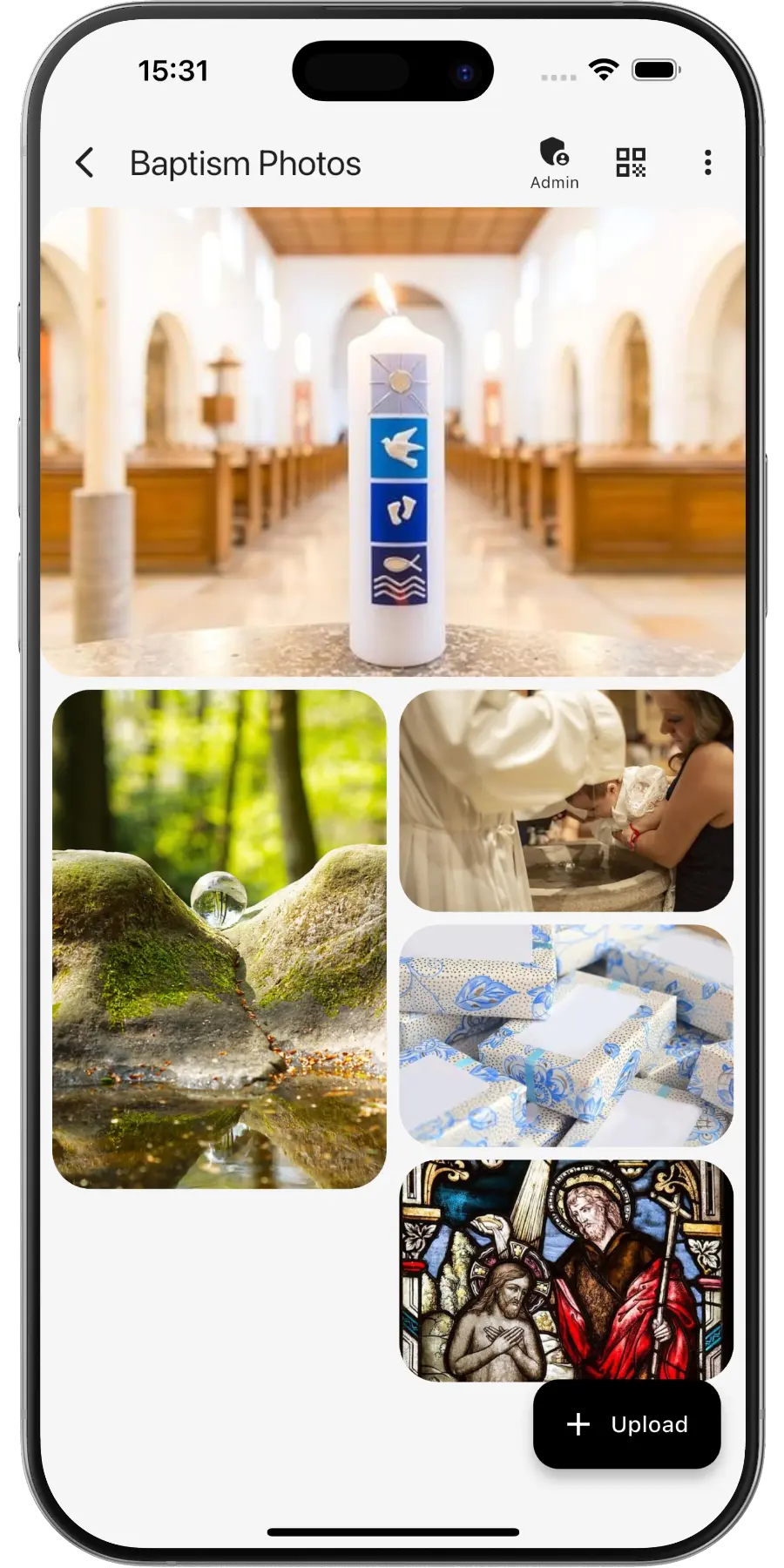 Photos de votre baptême avec QR – EventPics