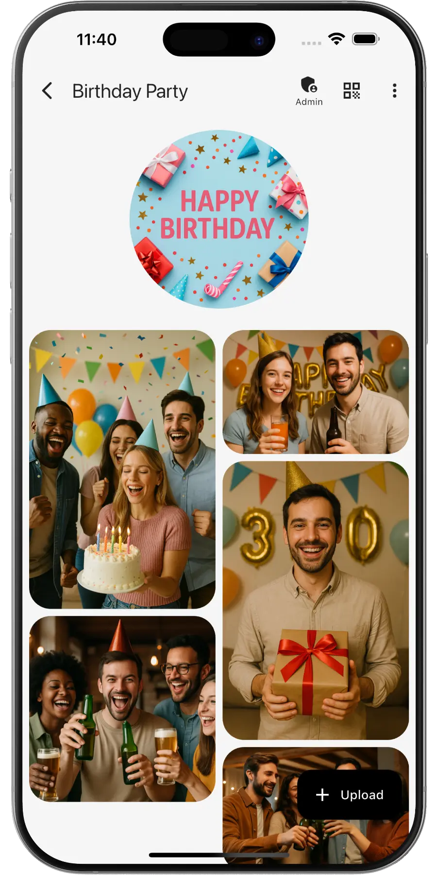 Foto di il tuo compleanno con QR – EventPics