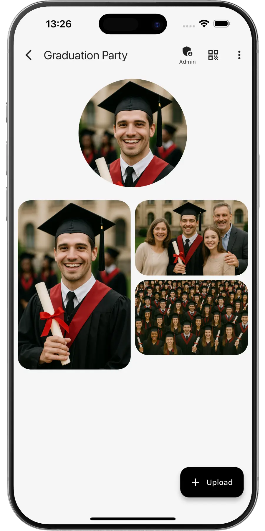 Foto di la tua laurea con QR – EventPics
