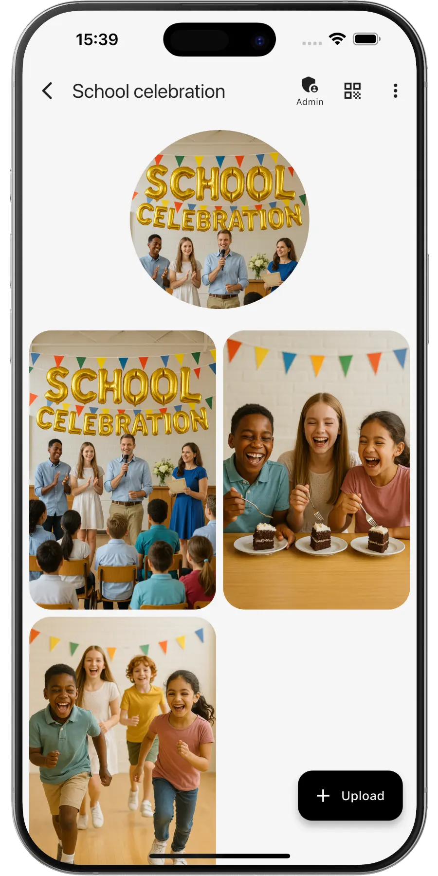 Foto di il tuo evento scolastico con QR – EventPics