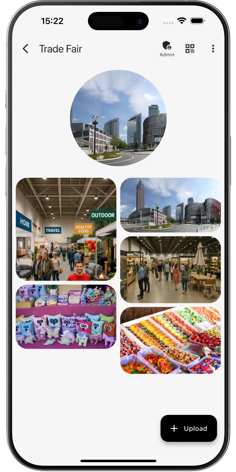 Foto di la tua fiera professionale con QR – EventPics