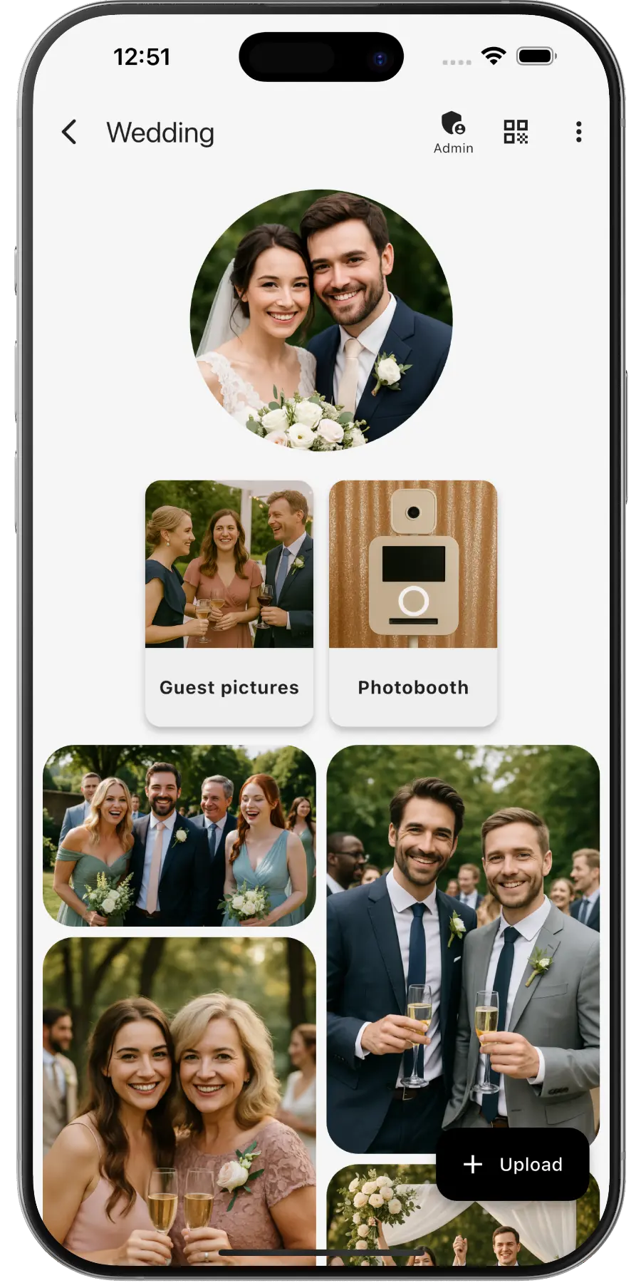 Photos de votre mariage avec QR – EventPics