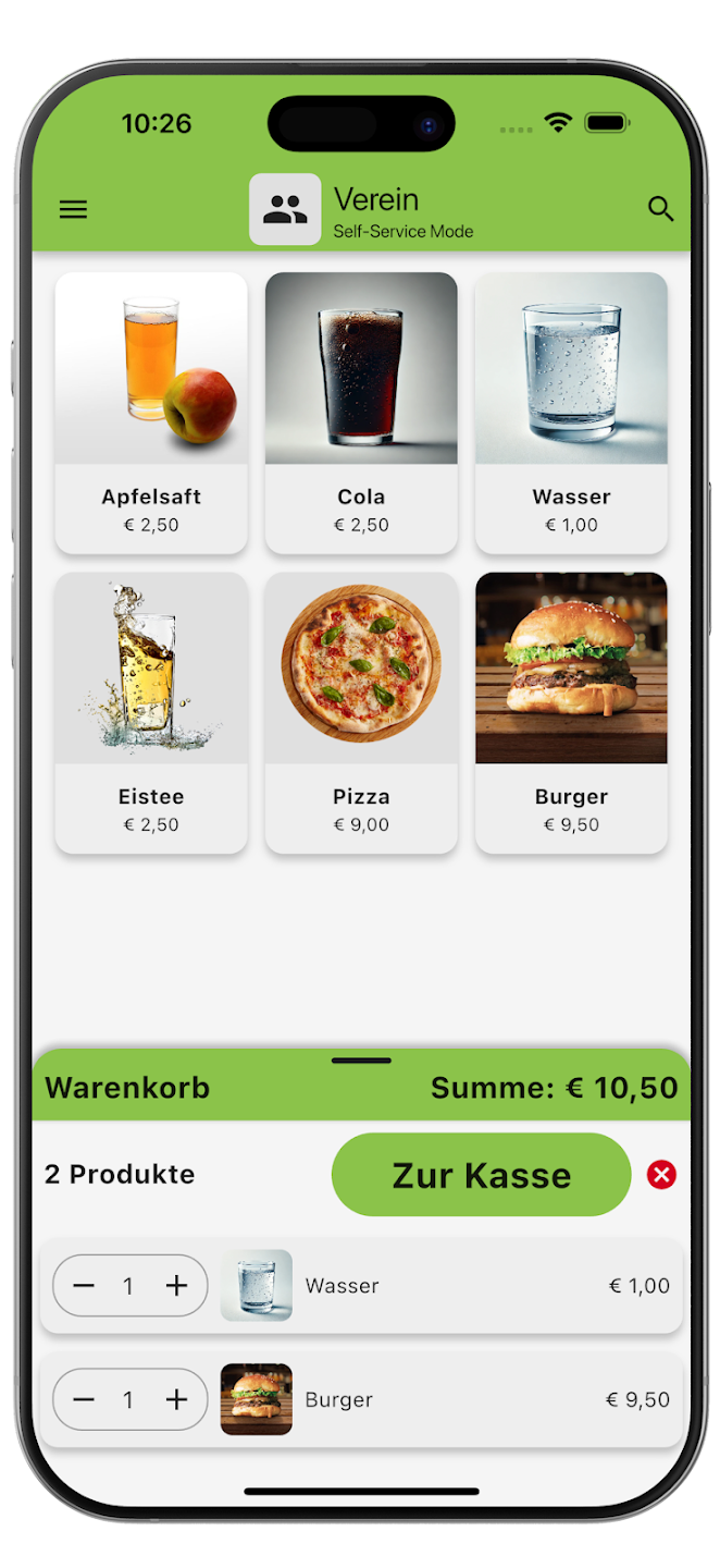 Self-Serve Bar Screenshot
